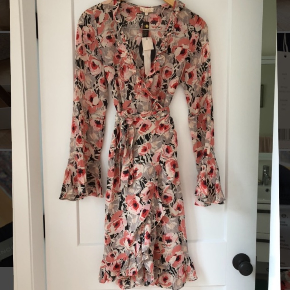 TiMo floral wrap dress, size L
